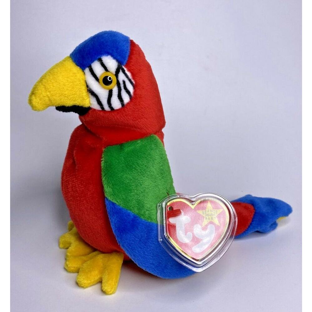 1998‎ Ty Beanie Baby "Jabber" Retired Parrot BB14
